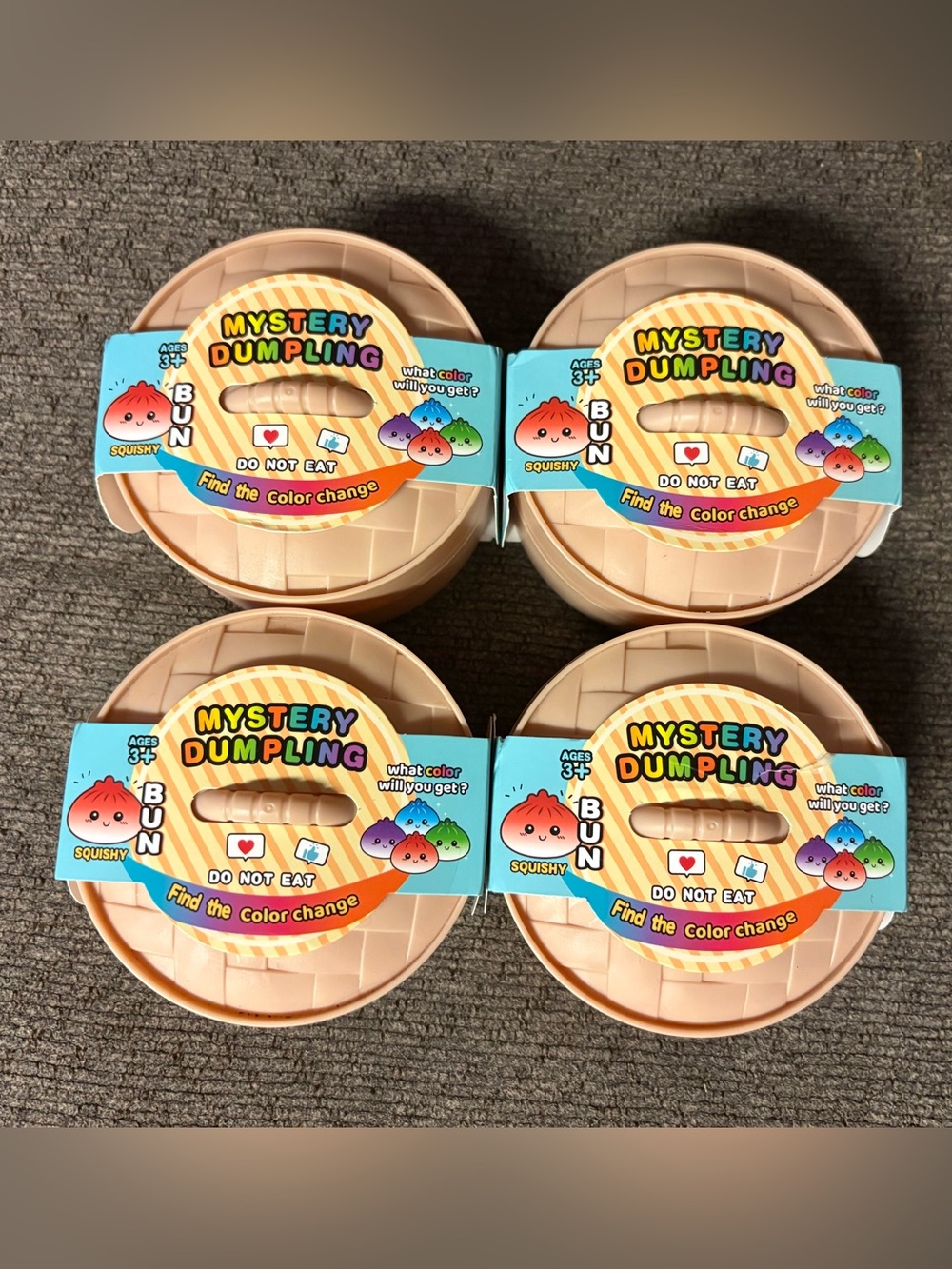 Mystery UV color change dumpling squish bun